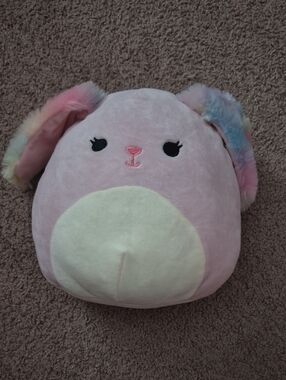 Plush Small Pets Bunny Squishmallow- Pink with Cream Belly